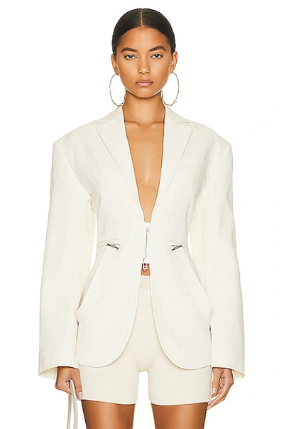 Jacquemus La Waistcoate Filu Blazer In White