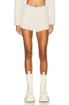 Jacquemus High Waist Knitted Cycling Shorts In Off-white
