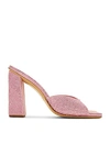 Gia Borghini Rosie Crystal Beaded Block Heel Slide Sandal In Light Pink