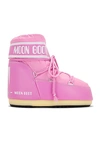 Moon Boot Pink Icon Low Nylon Boots In Pink