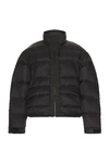C2h4 Black Loom Down Jacket In Black