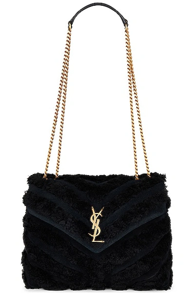 Saint Laurent Small Loulou Bag In Dark Vert Fonce