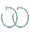 Amina Muaddi Cameron Crystal-embellished Earrings In Silver Base