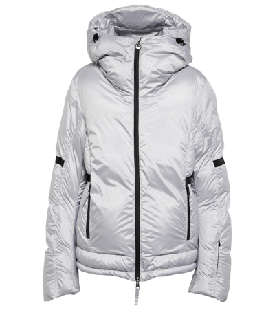 Jet Set Joanna Padded Ski Jacket In Silver