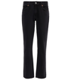 Re/done 70s Low-rise Straight Jeans In Washed Black