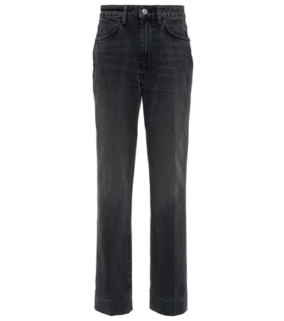 Re/done Women's 70s Ultra High-rise Straight Jeans In Black