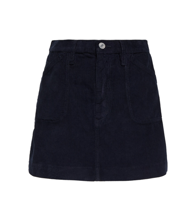 Re/done Women's '70s Corduroy Pocket Mini Skirt In Navy