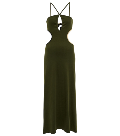 Johanna Ortiz Cutout Maxi Dress In Military