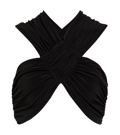 Norma Kamali Crisscross Bikini Top In Black