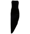 Norma Kamali Strapless Ruched Stretch-jersey Midi Dress In Black