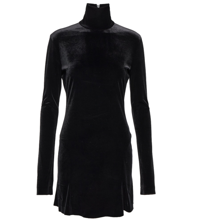 Norma Kamali Turtleneck Minidress In Black