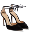 Gianvito Rossi Montecarlo D'orsay 105 Suede Pumps In Black