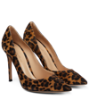 GIANVITO ROSSI GIANVITO 105 LEOPARD-PRINT SUEDE PUMPS