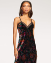 Ramy Brook Mariana Floral Velvet Midi Dress In Dark Floral
