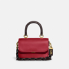 Coach Rogue Top Handle In Colorblock In Brass/brick Red Multi