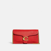 Coach Tabby Chain Clutch In Brass/red