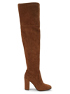 Kenneth Cole Women's Justin Block Heel Suede Over The Knee Boots In Cognac