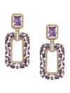Eye Candy La Women's Ivy 18k Goldplated & Cubic Zirconia Drop Earrings In Brass