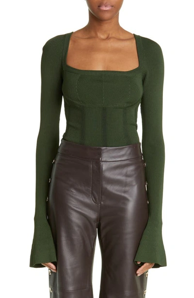 INTERIOR SASHA RIB CORSET SWEATER 