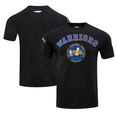 Pro Standard Black Golden State Warriors 2022 Nba Finals Champions Double Knit Patch T-shirt