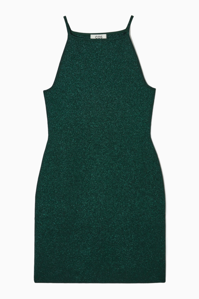 Cos Knitted Bodycon Mini Dress In Green | ModeSens