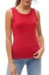 Michael Stars Paloma Cotton Tank Top In Cardinal