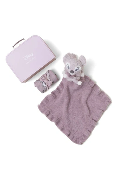 Barefoot Dreams Babies' X Disney® Bambi Cozychic Ultra Lite™ Bodysuit, Blanket Buddy & Keepsake Luggage Box Set In Faded Rose Multi