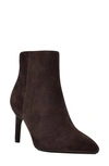 Calvin Klein Women's Senly Stiletto Heel Dress Booties Women's Shoes In Dark Brown Suede