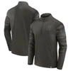 Fanatics Branded Black Wisconsin Badgers Oht Military Appreciation Guardian Quarter-zip Top In Black