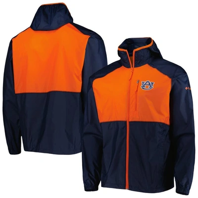 Columbia Navy Auburn Tigers Flash Forward Full-zip Windbreaker Jacket