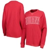 PRESSBOX PRESSBOX CRIMSON INDIANA HOOSIERS SURF PLUS SIZE SOUTHLAWN WAFFLE-KNIT THERMAL TRI-BLEND LONG SLEEVE