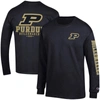 CHAMPION CHAMPION BLACK PURDUE BOILERMAKERS TEAM STACK LONG SLEEVE T-SHIRT