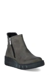 Miz Mooz Lass Wedge Bootie In Graphite Vintage Oil