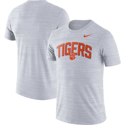 Nike White Clemson Tigers Game Day Sideline Velocity Performance T-shirt