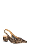 J. Reneé Pranil Pointed Toe Slingback Pump In Brown/ Black