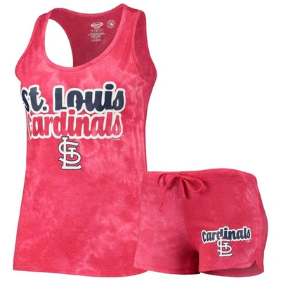 Concepts Sport Women's  Red St. Louis Cardinals Billboard Racerback Tank Top And Shorts Set