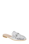 Bcbgeneration Zorie Bit Mule In Silver Rock Glitter