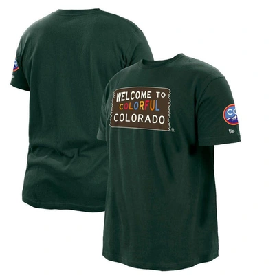 New Era Men's  Green Colourado Rockies City Connect Big And Tall T-shirt
