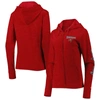 New Era Red Tampa Bay Buccaneers Reverse Space-dye Full-zip Hoodie In Red