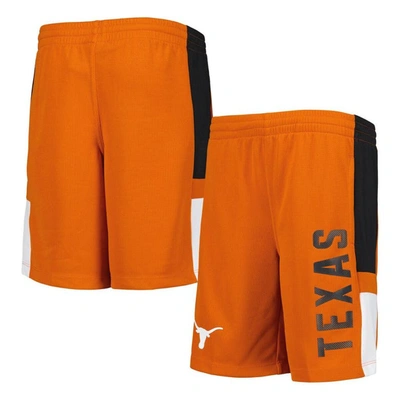 OUTERSTUFF YOUTH TEXAS ORANGE TEXAS LONGHORNS LATERAL MESH PERFORMANCE SHORTS