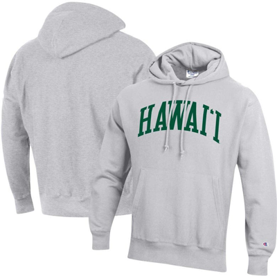 Champion Heathered Gray Hawaii Warriors Team Arch Reverse Weave Pullover Hoodie