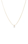 Nordstrom Cubic Zirconia Pendant Tennis Necklace In Clear- Gold