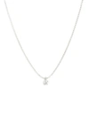 Nordstrom Cubic Zirconia Pendant Tennis Necklace In Clear- Silver
