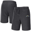 NFL X DARIUS RUCKER NFL X DARIUS RUCKER COLLECTION BY FANATICS HEATHER CHARCOAL LOS ANGELES CHARGERS LOGO SHORTS