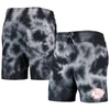 New Era Black Kansas City Chiefs Tie-dye Shorts In Black