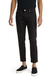 Frame L'homme Slim Brushed Twill Pants In Noir