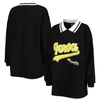 Gameday Couture Black Iowa Hawkeyes Happy Hour Long Sleeve Polo In Black