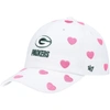47 TODDLER GIRLS '47 WHITE GREEN BAY PACKERS SURPRISE CLEAN UP ADJUSTABLE HAT