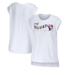 Wear By Erin Andrews White Houston Texans Greetings From Muscle T-shirt In White