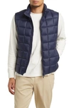 Save The Duck Oswald Quilted Vest In Navy Blue